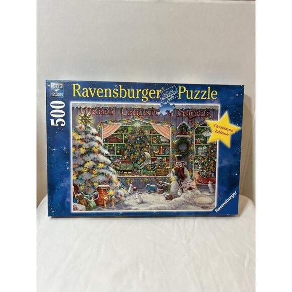 2020 Ravensburger The Christmas Edition 500 Jigsaw Puzzle Used Complete - Picture 1 of 3
